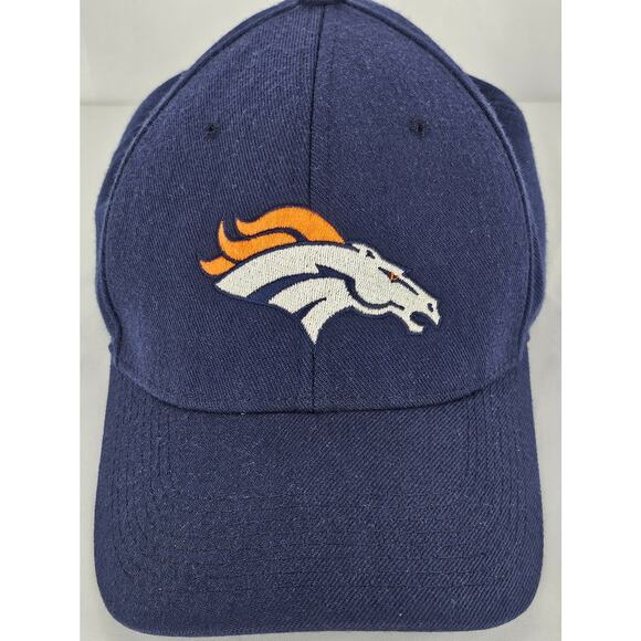VINTAGE DENVER BRONCOS NFL STARTER BLUE EMBROIDERED STRAP BACK CAP HAT ONE SIZE - Picture 2 of 8